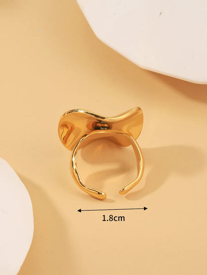 Elegant Simple Style Geometric Stainless Steel Plating 18k Gold Plated Open Rings