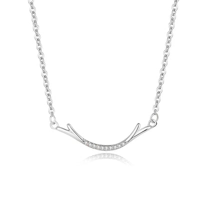 Elegant Simple Style Geometric Sterling Silver Plating Inlay Zircon Necklace