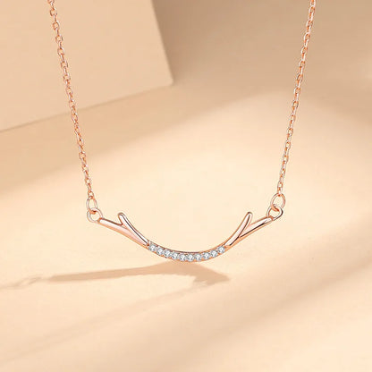 Elegant Simple Style Geometric Sterling Silver Plating Inlay Zircon Necklace