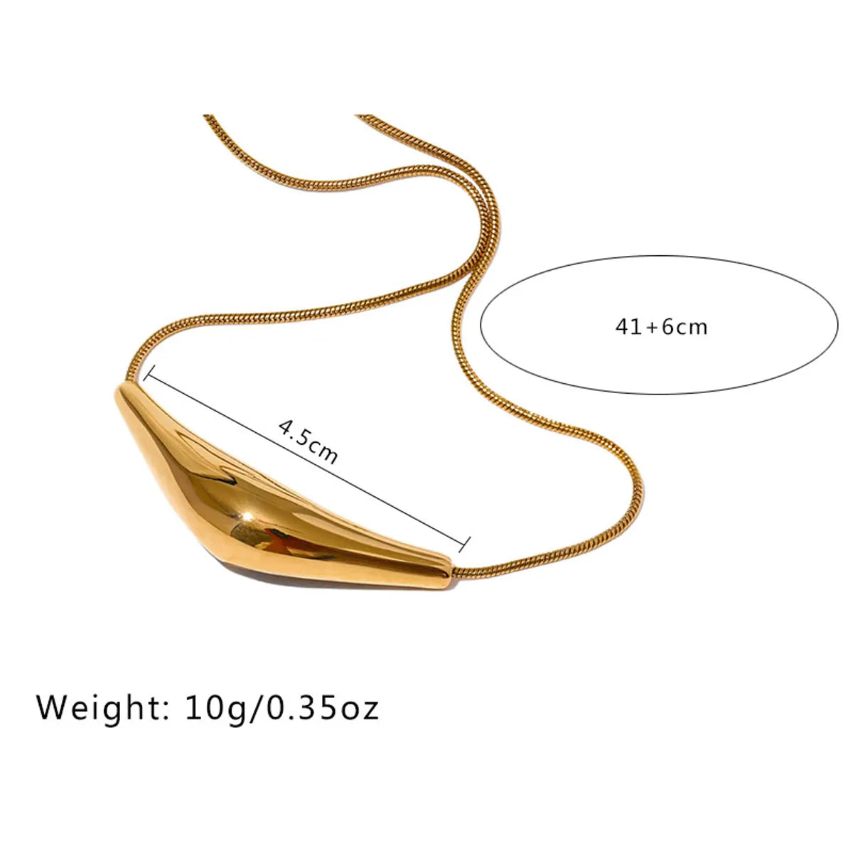 Elegant Simple Style Geometric Titanium Steel Plating 18k Gold Plated Necklace