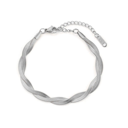 Elegant Simple Style Geometric Titanium Steel Plating Bracelets