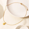 Wholesale Jewelry Elegant Simple Style Heart Shape 304 Stainless Steel 18K Gold Plated Plating Hollow Out Pendant Necklace