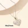 Wholesale Jewelry Elegant Simple Style Heart Shape 304 Stainless Steel 18K Gold Plated Plating Hollow Out Pendant Necklace