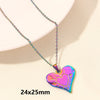 Wholesale Jewelry Elegant Simple Style Heart Shape 304 Stainless Steel 18K Gold Plated Plating Hollow Out Pendant Necklace