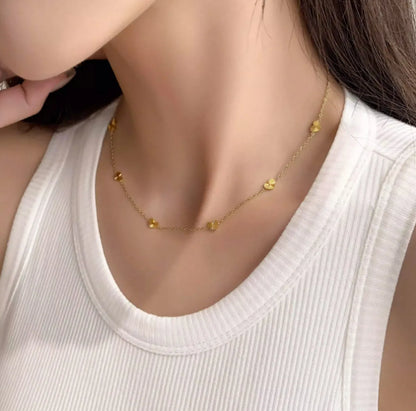 Elegant Simple Style Heart Shape Titanium Steel Plating 18k Gold Plated Necklace