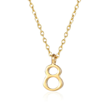 Elegant Simple Style Infinity Stainless Steel Polishing Plating 18k Gold Plated Pendant Necklace