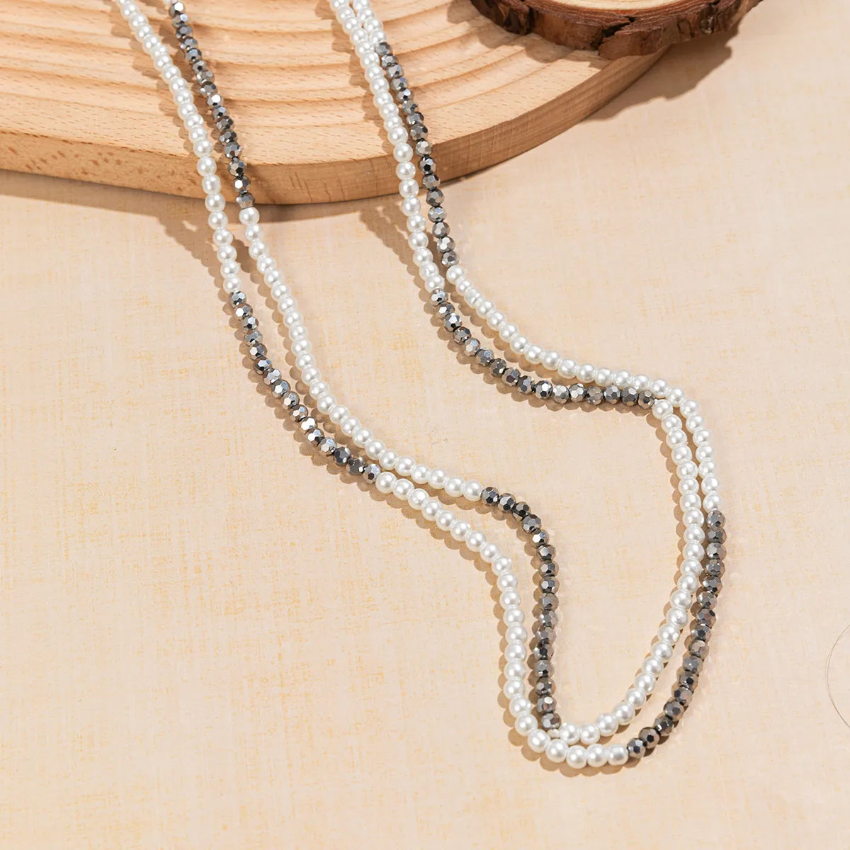 Elegant Simple Style Irregular Artificial Crystal Plastic Wholesale Long Necklace