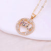 Elegant Simple Style Love Heart Shape Bow Knot Copper Plating Inlay Zircon 18k Gold Plated Pendant Necklace