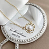 Elegant Simple Style Round Alloy Plating Inlay Artificial Pearls Gold Plated Women'S Necklace