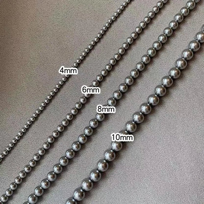 Elegant Simple Style Round Artificial Pearl Alloy Beaded Plating Women's Necklace