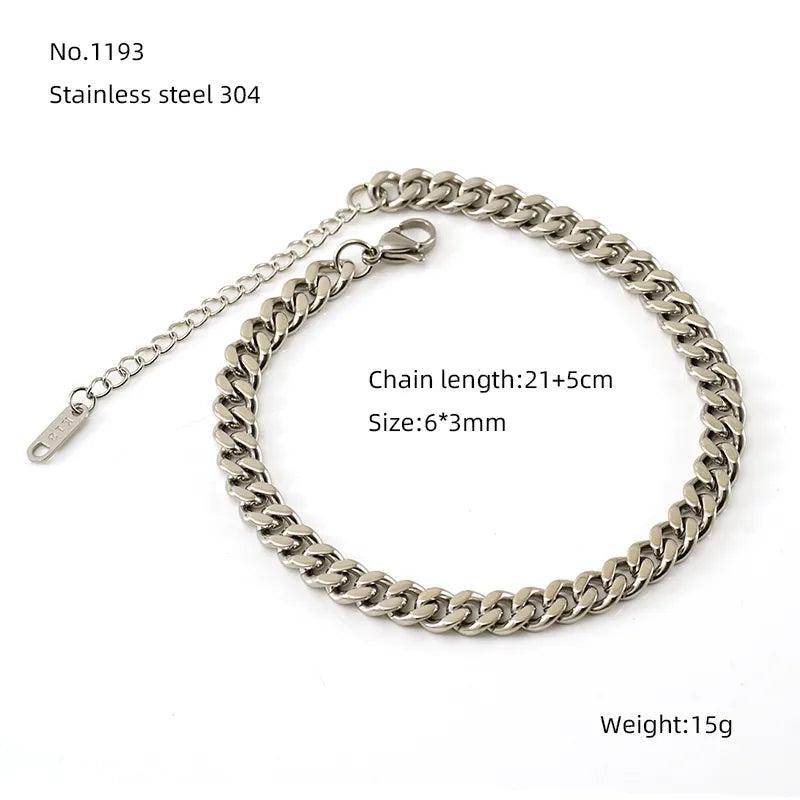 Elegant Simple Style Round Solid Color 304 Stainless Steel 18K Gold Plated Bracelets In Bulk