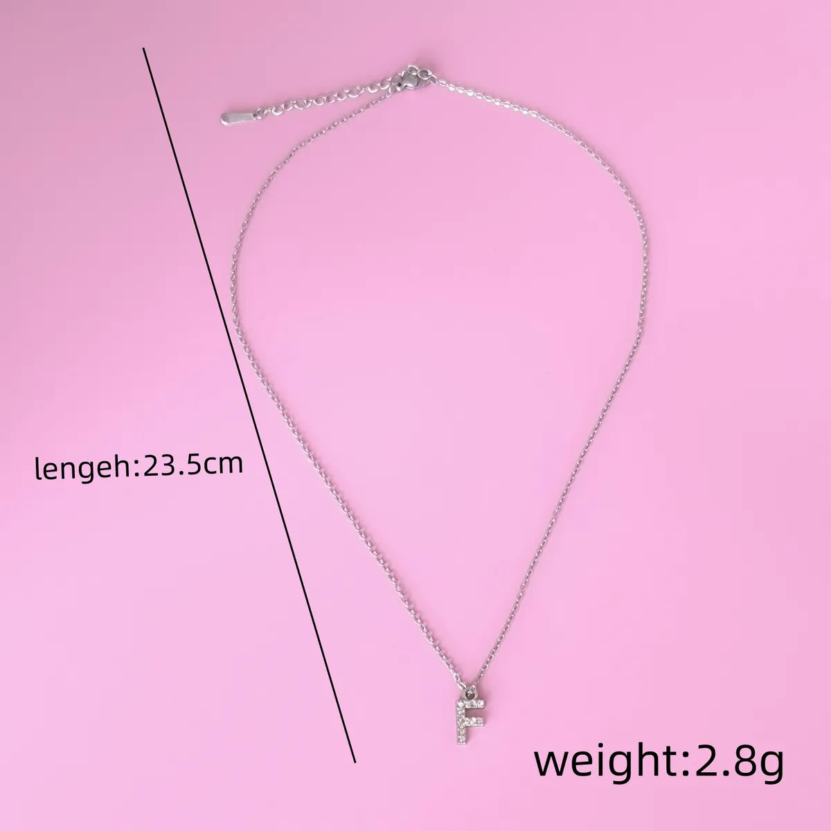 Elegant Simple Style Shiny Letter Rhinestones Alloy Wholesale Pendant Necklace