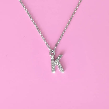 Elegant Simple Style Shiny Letter Rhinestones Alloy Wholesale Pendant Necklace