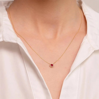 Elegant Simple Style Shiny Round Sterling Silver Plating Inlay Zircon 18k Gold Plated White Gold Plated Necklace