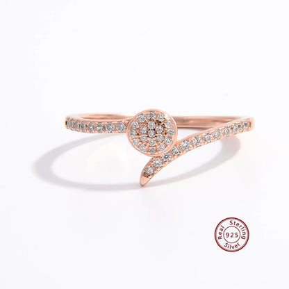 Elegant Simple Style Snake Sterling Silver Plating Inlay Zircon 14k Gold Plated Rose Gold Plated White Gold Plated Rings