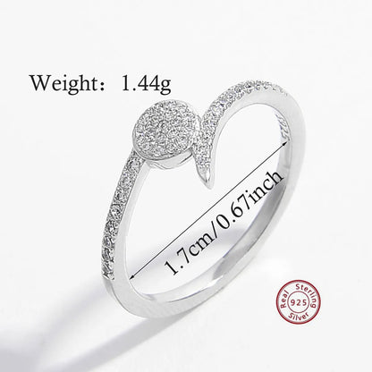 Elegant Simple Style Snake Sterling Silver Plating Inlay Zircon 14k Gold Plated Rose Gold Plated White Gold Plated Rings