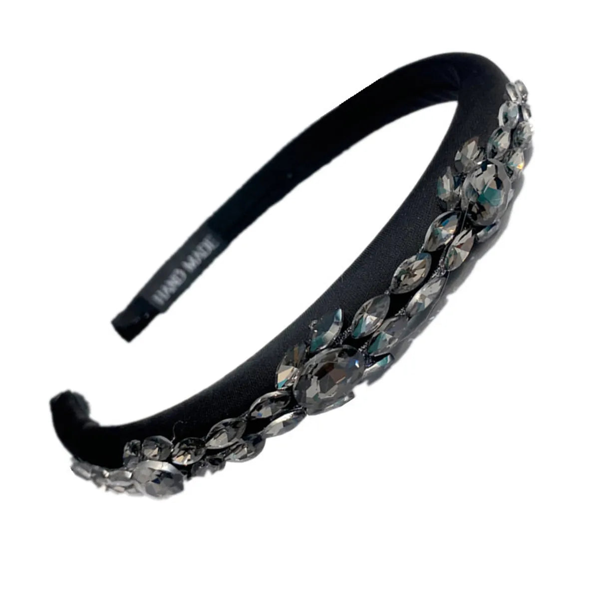 Elegant Simple Style Solid Color Cloth Inlay Rhinestones Hair Band