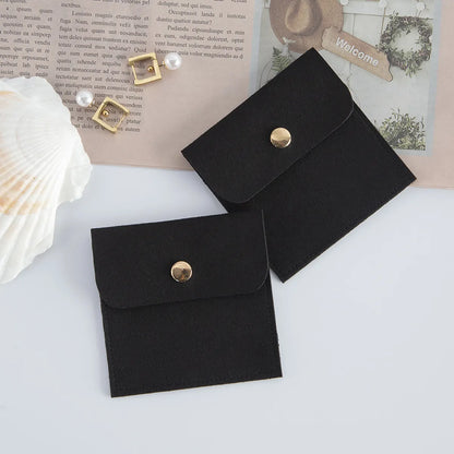 Elegant Simple Style Solid Color Flannel Jewelry Packaging Bags