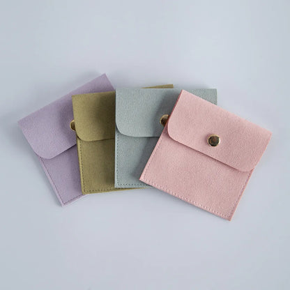 Elegant Simple Style Solid Color Flannel Jewelry Packaging Bags