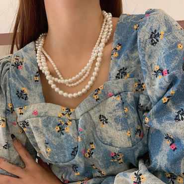 Elegant Simple Style Solid Color Artificial Pearls Imitation Pearl Wholesale Necklace