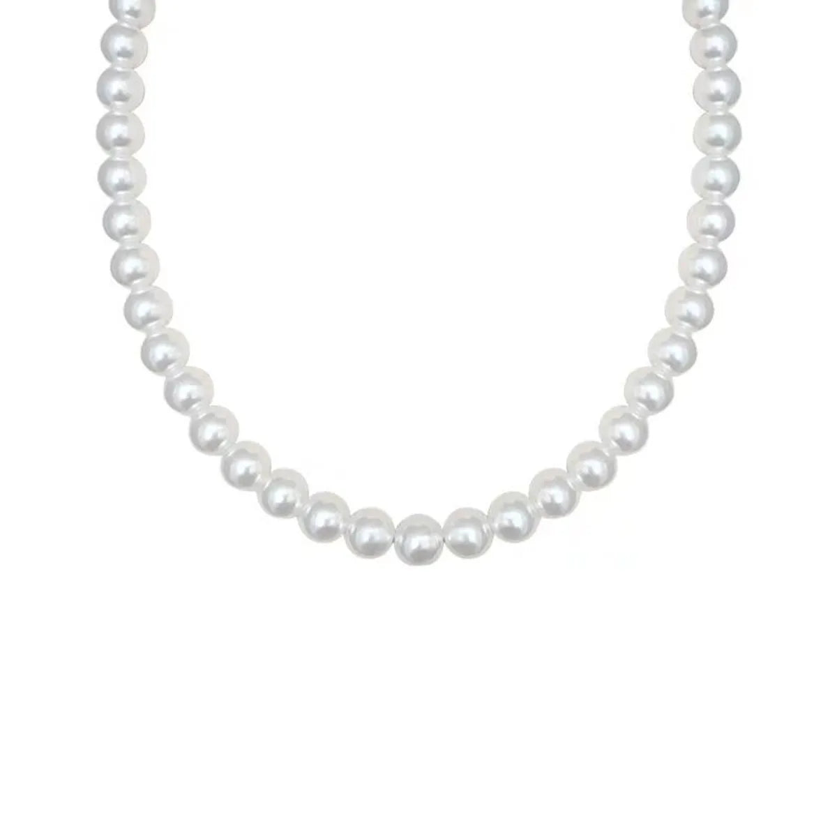 Elegant Simple Style Solid Color Imitation Pearl Plating Women'S Necklace