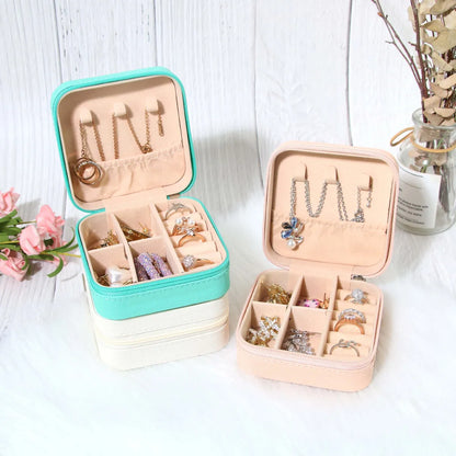 Elegant Simple Style Solid Color Pu Leather Jewelry Boxes