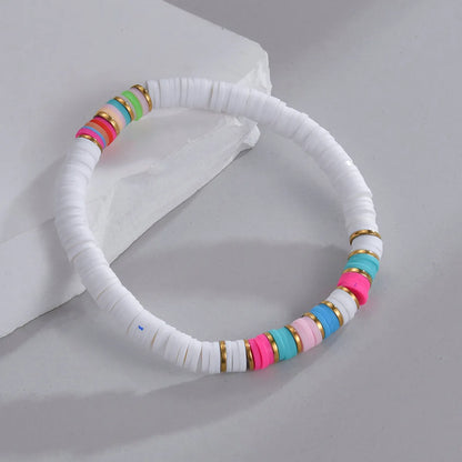 Wholesale Jewelry Elegant Simple Style Solid Color Soft Clay Beaded Bracelets