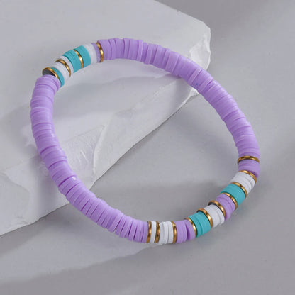 Wholesale Jewelry Elegant Simple Style Solid Color Soft Clay Beaded Bracelets