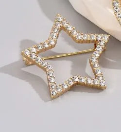 Elegant Simple Style Star Heart Shape Rhinestone Inlay Rhinestones Women'S Brooches 1 Piece