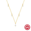 Elegant Simple Style Streetwear Geometric Sterling Silver Plating Zircon Women'S Jewelry Set
