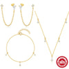 Elegant Simple Style Streetwear Geometric Sterling Silver Plating Zircon Women'S Jewelry Set