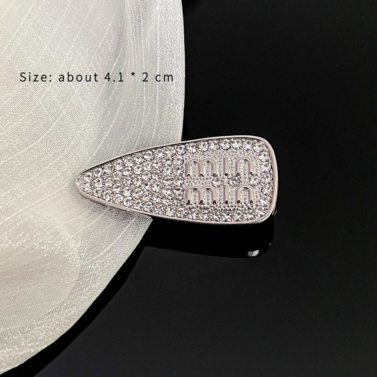 Elegant Simple Style Water Droplets Alloy Inlay Zircon Hair Clip