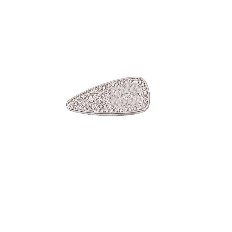 Elegant Simple Style Water Droplets Alloy Inlay Zircon Hair Clip