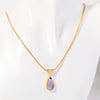 Elegant Simple Style Water Droplets Stainless Steel Plating Inlay Zircon 18k Gold Plated Pendant Necklace