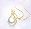 Elegant Simple Style Water Droplets Sterling Silver Plating Inlay Rhinestones Pearl Necklace