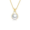 Elegant Simple Style Water Droplets Sterling Silver Plating Inlay Rhinestones Pearl Necklace