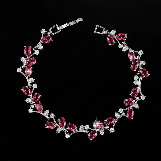 Elegant Simple Style Wreath Copper Zircon White Gold Plated Bracelets