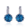 Elegant Simple Style Zircon Earrings For Women With 11 Color Options Copper Material Inlaid With Diamond All Match Design