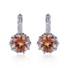 Elegant Simple Style Zircon Earrings For Women With 11 Color Options Copper Material Inlaid With Diamond All Match Design