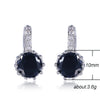 Elegant Simple Style Zircon Earrings For Women With 11 Color Options Copper Material Inlaid With Diamond All Match Design