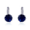 Elegant Simple Style Zircon Earrings For Women With 11 Color Options Copper Material Inlaid With Diamond All Match Design