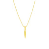 Elegant Simple Triangle Long Leaf Pendant Titanium Steel Jewelry Necklace With Geometric Pattern And Electroplating