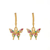 Elegant Small Butterfly Earrings For Women Copper Electroplated Animal Pattern