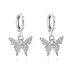 Elegant Small Butterfly Earrings For Women Copper Electroplated Animal Pattern