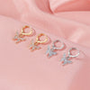 Elegant Small Butterfly Earrings For Women Copper Electroplated Animal Pattern