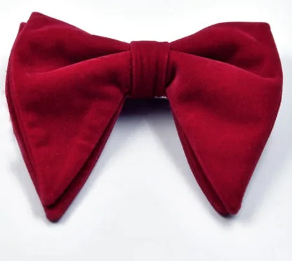 Elegant Solid Color Bow Knot Velvet Men'S Tie