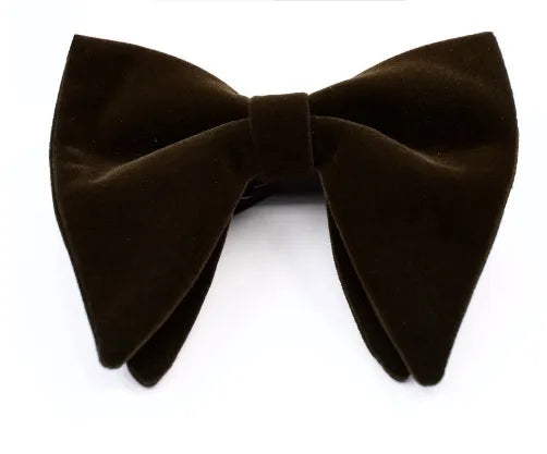 Elegant Solid Color Bow Knot Velvet Men'S Tie