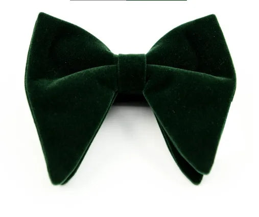 Elegant Solid Color Bow Knot Velvet Men'S Tie