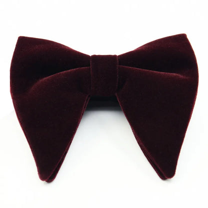 Elegant Solid Color Bow Knot Velvet Men'S Tie