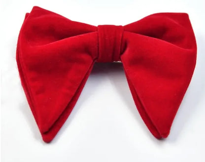 Elegant Solid Color Bow Knot Velvet Men'S Tie